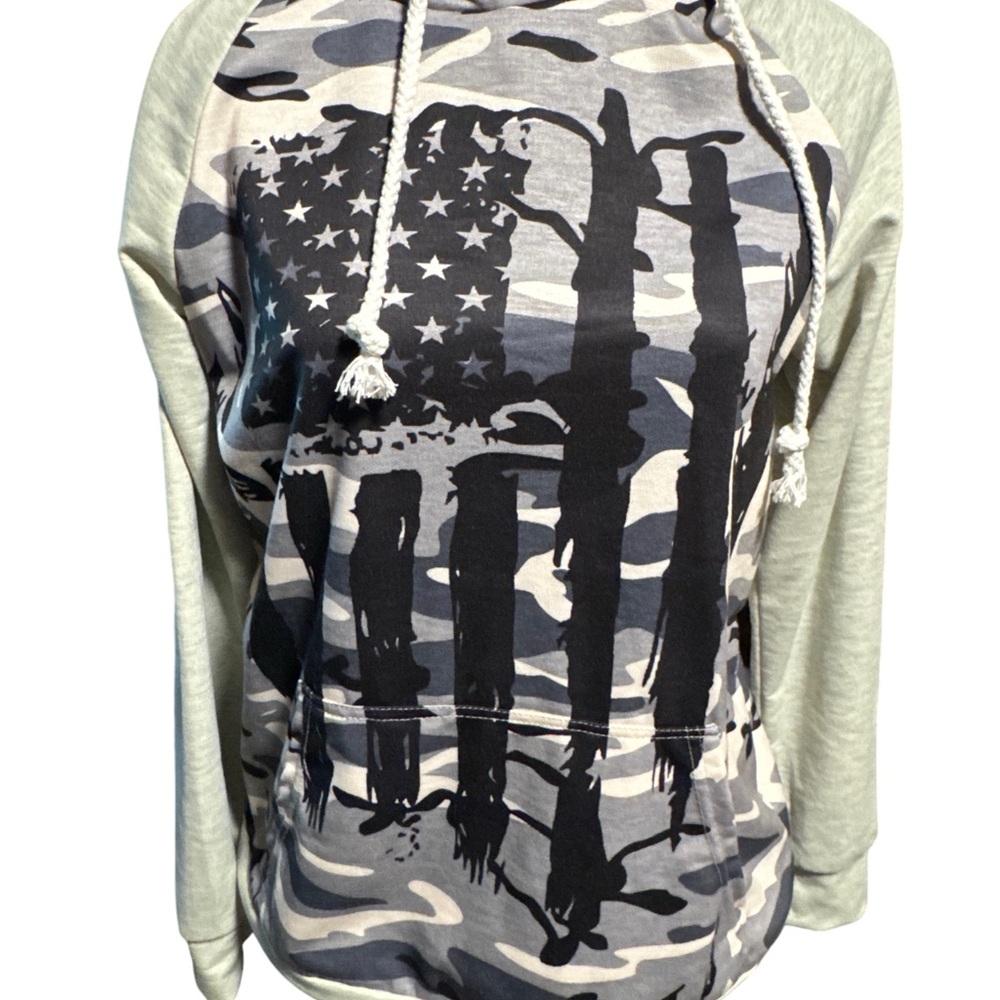 Camo American Flag Hoodie